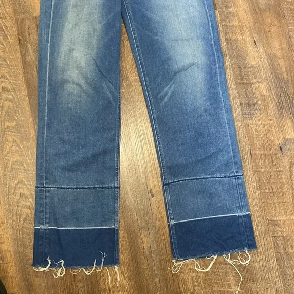 Mother Jeans The Maverick Understudy Birds of Paradise Hi Rise stacked cuffs/Hem - Picture 9 of 16